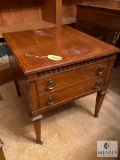 Morganton Vintage Wood Side Table - Single Drawer