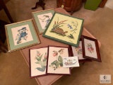 Lot of assorted Framed Prints and Needlepoint