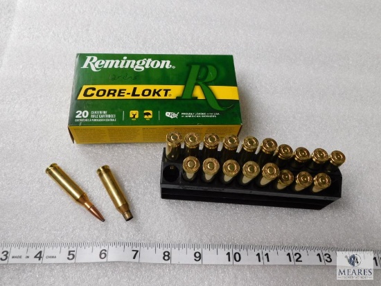 12 Rounds Remington Core-Lokt .243 Win Ammo 100 Grain PSP + 8 Brass
