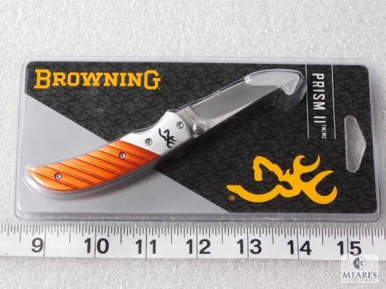 New Browning Prism II Folder Pocket Knife with Belt Clip