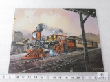 Blaylock #82 Rollin Train Vintage Tin Sign