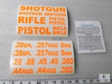 Set of 25 Ammo Can / Box Labels Hi-Vis Orange for Shotgun, Pistol, & Rifle