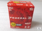 550 Rounds Federal .22 LR Ammo 36 Grain