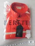 New Beretta Mens Red Long Sleeve Button up Shooting Shirt Sz Extra Large