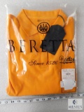 New Beretta Ladies Corporate Patch Polo Orange Short Sleeve Sz Med RUNS SMALL