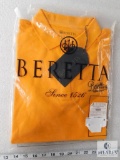 New Beretta Ladies Corporate Patch Polo Orange Short Sleeve Sz Med RUNS SMALL