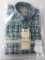 New Beretta Mens Green Check Classic Drip Dry Button Up Shirt Sz Medium