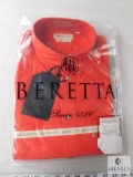 New Beretta Mens TM Shooting LS Button up Shirt Red Sz Large