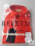New Beretta Mens TM Shooting LS Red Button Up Shirt Sz Large