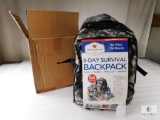 New Wise Co 5 Day Survival Backpack Food, Water, First Aid, & Warmth