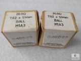 40 Rounds 7.62 x51mm Ball M1A3 Ammo