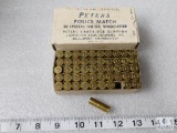 50 Rounds Peters Police Match .38 SPecial 148 Grain Wadcutter Ammo