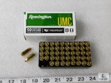 50 rounds Remington 9mm ammunition 115 grain FMJ