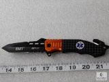 New EMT Tactical Folder Knife with Glass Breaker & Belt Cutter