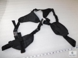 New Horizontal carry tactical shoulder holster with double mag pouch fits Glock 17, 22, 23, 19