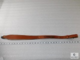 Leather cobra pattern rifle sling with swivels