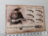 Smith and Wesson tin advertising sign