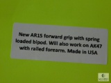 New AR15 forward grip with spring loaded bipod, will also work on AK47 with railed forearm