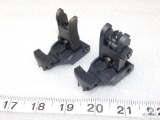 New Front & Rear Flip up AR15 Rifle Sights - also work with Keltec KSG or AK with a Rail