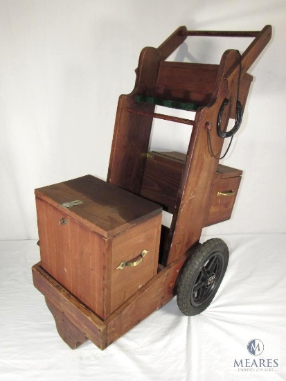 Cowboy Action Wood Gun Range Cart Caddy