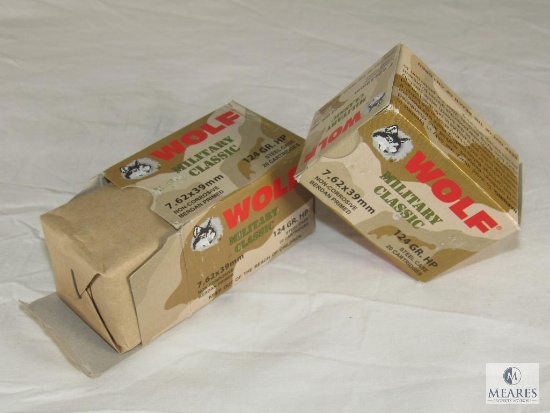 40 Rounds Wolf Military Classic 7.62x39mm Ammo 124 Grain HP Steel Case
