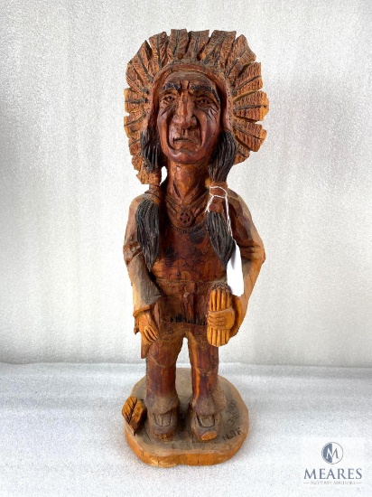 National Wild Turkey Federation 2000 Hand Carved Native American Statue