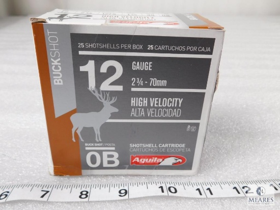 25 rounds Aguila .12 gauge Buckshot #0 Buck 2 3/4"