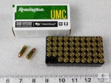 50 rounds Remington 9mm ammunition 115 grain FMJ