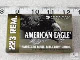 20 Rounds American Eagle .223 REM 55 Grain FMJ Ammo