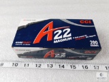 200 rounds CCI 22 magnum ammo, 35 grain bullet