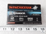 5 rounds Winchester .12 gauge low recoil slugs, 2 3/4