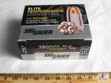 20 rounds Sig .380 ACP ammo, 90 grain jacketed hollow point