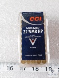 50 Rounds CCI .22 WMR Mag HP Ammo 40 Grain Jacketed Hollow Point