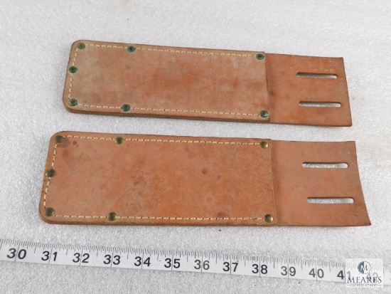 Lot of 2 Leather Belt Holsters for Knife or Shears