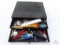 Metal Two-Drawer Box with Assortment of Mini Screwdrivers, Calipers, and More