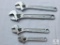 Lot of Four Craftsman Adjustable Wrenches