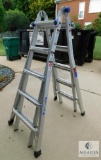 Werner 22-Foot Reach Aluminum Telescoping Multi-Position Ladder with 300 lbs. Load Capacity