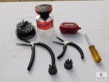 Husky Tri-Grip Screwdriver Set, Husky Pliers, and Craftsman Battery Powered Screwdriver