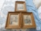 Lot of Paris Watercolor Prints in Gold Gilt Frames