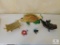 Lot Ocean Decorations- Hand blown glass fish, Fish wall Decor, and Turtles in a boat