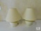 Pair of Small Pale Yellow Porcelain Base Table Lamps