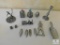 Lot of Pewter and Pewter-tone pieces: Train, Jack in box, Drum, Egg pin cushion and more