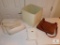 Lot of 3: Ladies Leather Purses - Coach & Nine West in Foldable Storage box