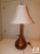 Art Deco Style Wood Base Table Lamp with Shade