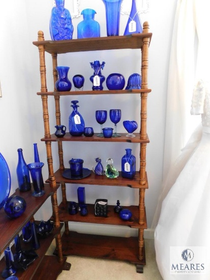 Wood 6-Shelf Display Rack with Turned Spindles