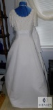 Vintage Lady Eleanor Wedding Dress with Train and beaded top & Stand