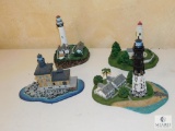 Lot of 4: Danbury Mint Decorative Lighthouses