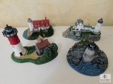 Lot of 4: Danbury Mint Decorative Lighthouses