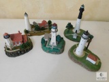 Lot of 5: Danbury Mint Decorative Lighthouses