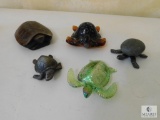 Lot of Decorative Turtles: Glass, Stone, Wood and Resin